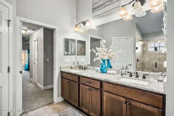 Bathroom, Dual Sink Vanities, Glass Shower, Interior