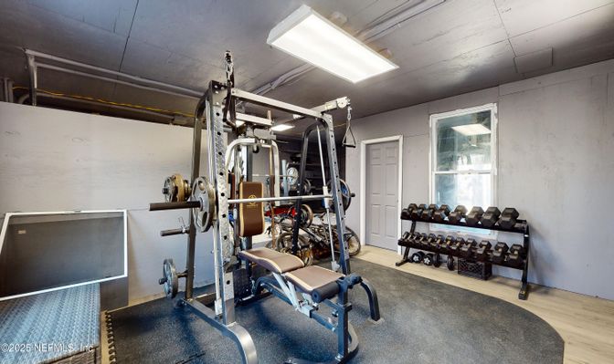 Fitness Equipment, Interior, Wood Texture Flooring