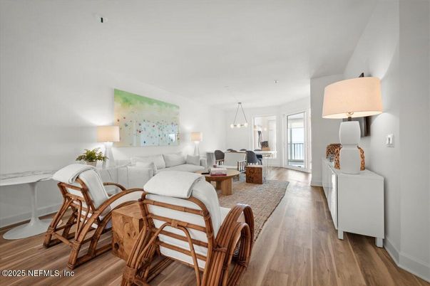 Interior, Living room, Pendant Lights, Wood Texture Flooring