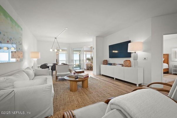 Interior, Living room, Pendant Lights, Wood Texture Flooring