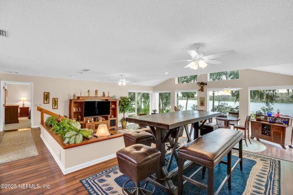 Dining room, Interior, Wood Texture Flooring