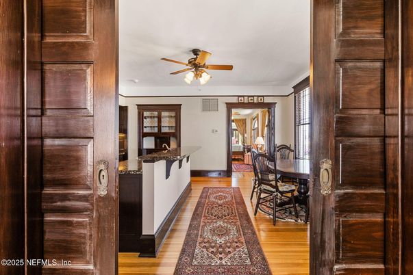 Dining room, Interior, Wood Texture Flooring