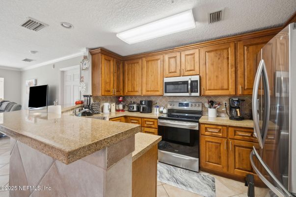 Interior, Kitchen, Recessed Lighting, Stainless Steel Appliances