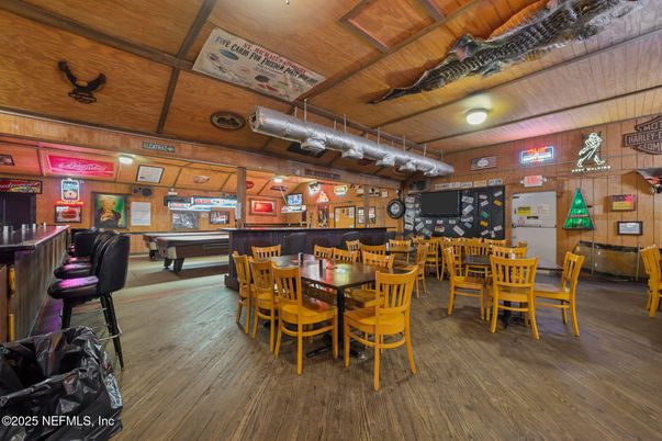 Dining room, Interior, Wooden Beams, Wooden Ceilings, Wood Texture Flooring