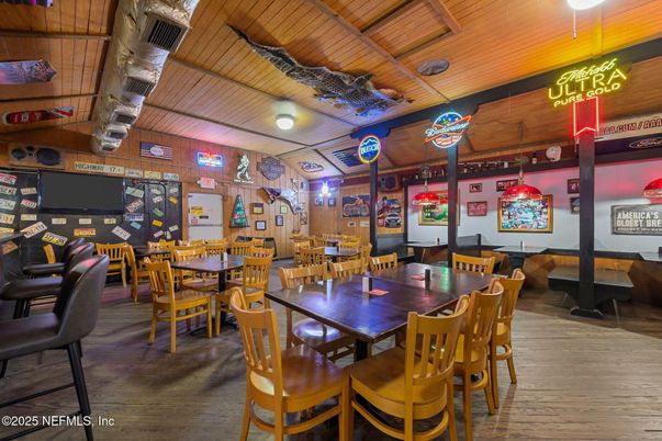 Dining room, Interior, Wooden Ceilings, Wood Texture Flooring