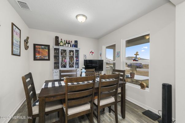 Dining room, Interior, Wood Texture Flooring