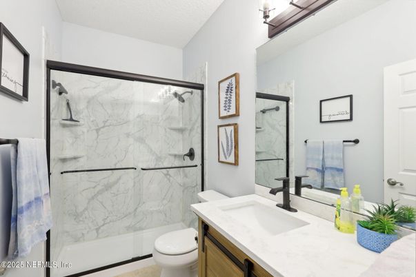 Bathroom, Glass Shower, Interior, Marble Walls