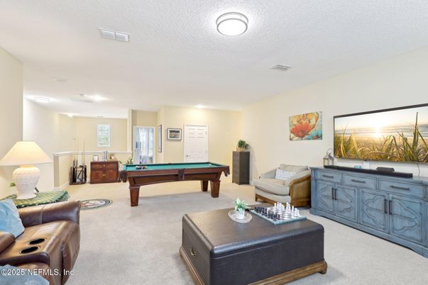 Billiard Table, Game Room, Interior, Recessed Lighting