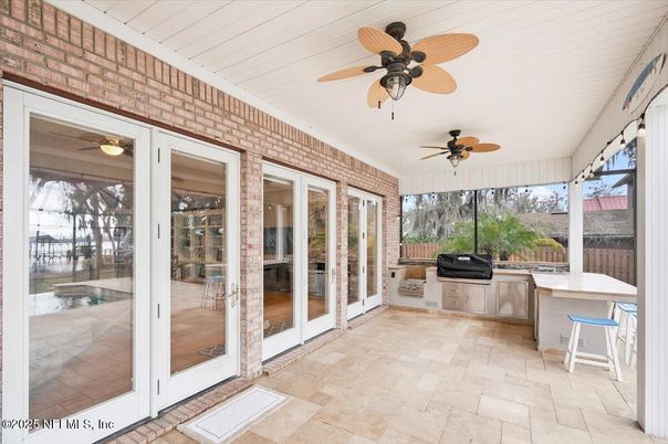 Interior, Stone Walls, Sun Room