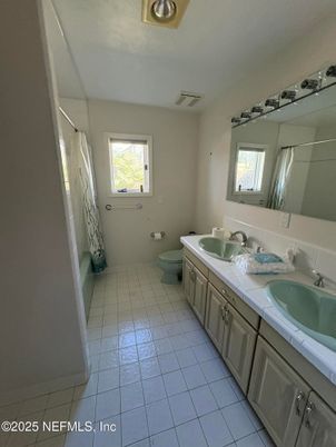 Bathroom, Dual Sink Vanities, Interior, Tile Countertops
