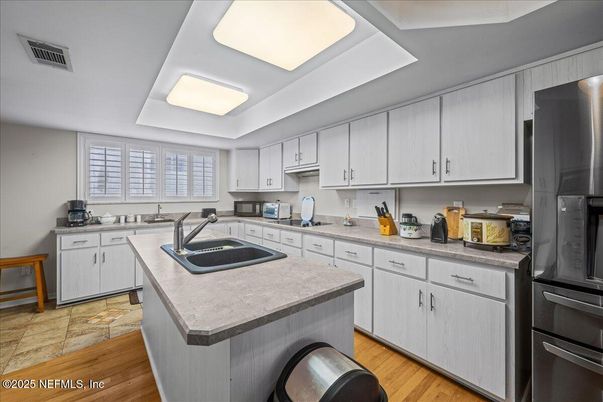 Interior, Kitchen, Wood Texture Flooring