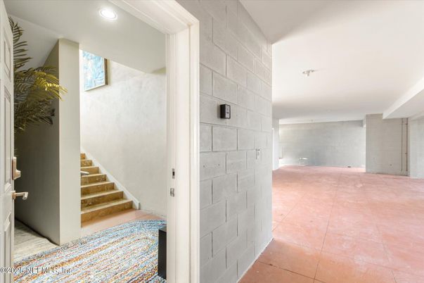 Interior, Recessed Lighting, Stone Walls