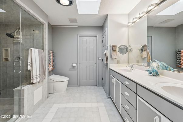 Bathroom, Dual Sink Vanities, Glass Shower, Interior