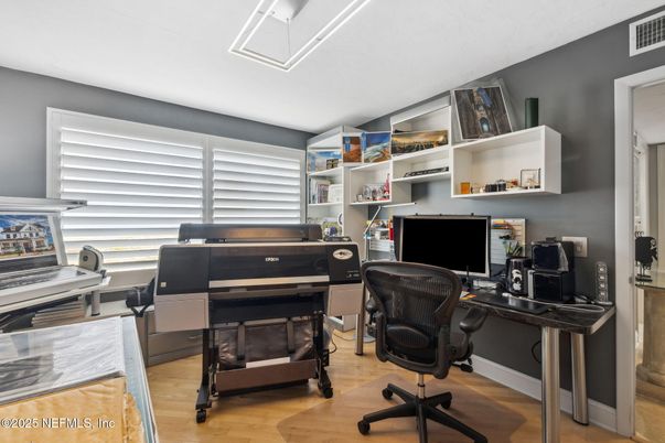 Home Office, Interior, Wood Texture Flooring