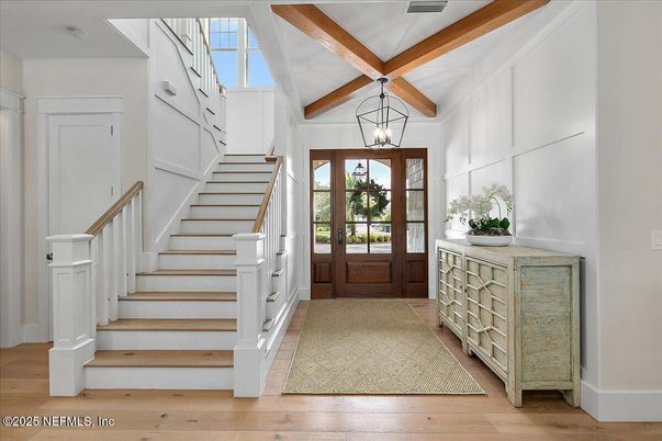 Interior, Pendant Lights, Wooden Beams, Wood Texture Flooring
