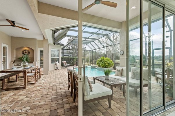 Dining room, Glass Ceilings, Interior, Pool, Recessed Lighting, Sun Room