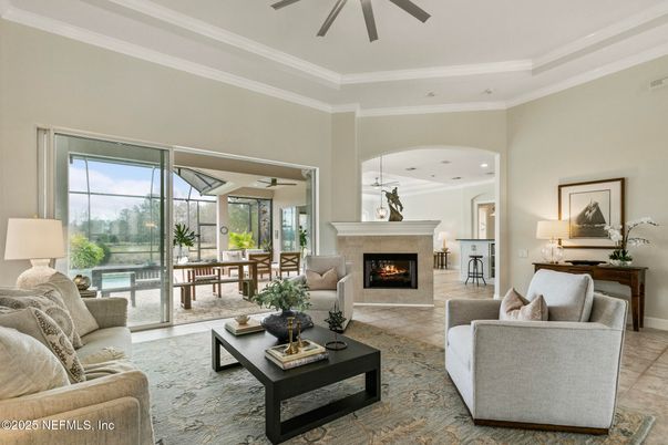 Fireplace, Interior, Living room, Recessed Lighting