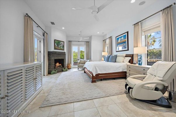 Bedroom, Fireplace, Interior, Recessed Lighting