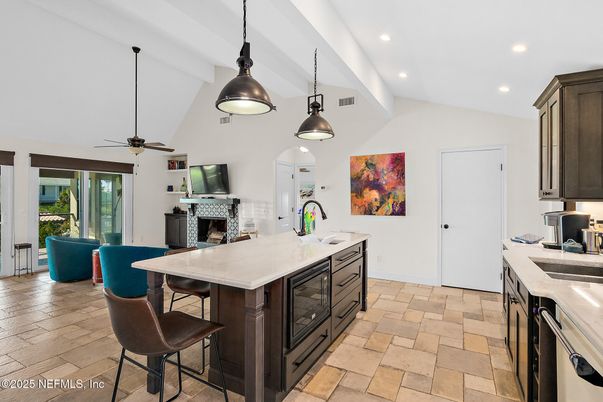 Interior, Kitchen, Living room, Pendant Lights, Recessed Lighting