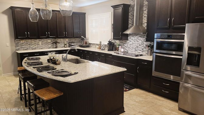 Interior, Kitchen, Pendant Lights, Stainless Steel Appliances
