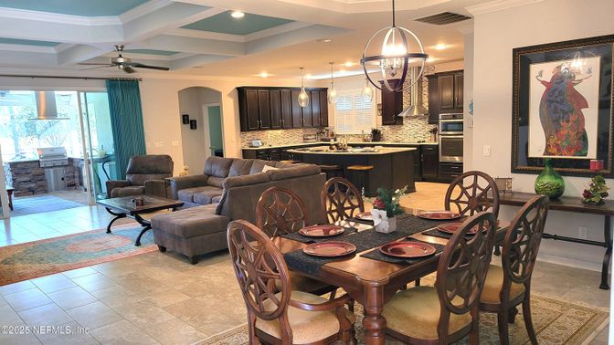 Dining room, Interior, Kitchen, Living room, Pendant Lights, Recessed Lighting