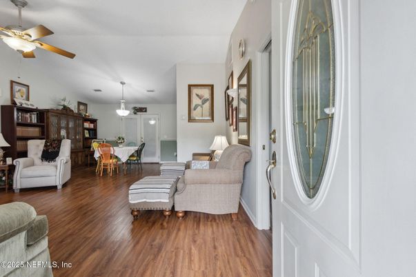 Dining room, Interior, Living room, Pendant Lights, Wood Texture Flooring