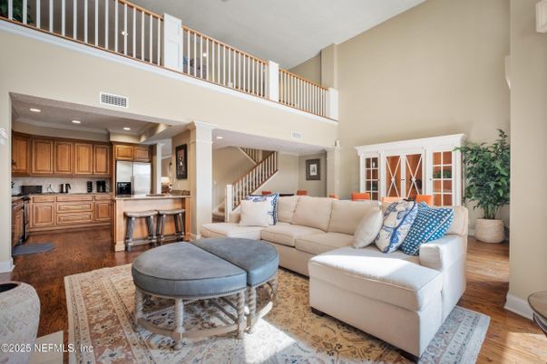 Interior, Kitchen, Living room, Recessed Lighting, Stainless Steel Appliances, Wood Texture Flooring