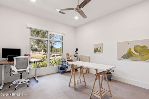 Home Office, Interior, Recessed Lighting