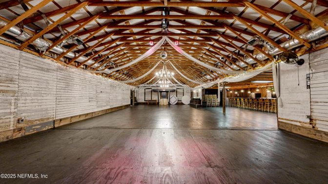 Chandelier, Interior, Wooden Beams, Wood Texture Flooring