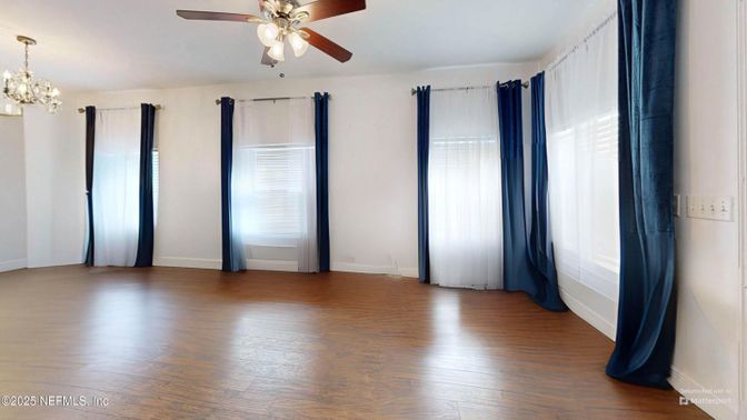 Chandelier, Empty room, Interior, Wood Texture Flooring
