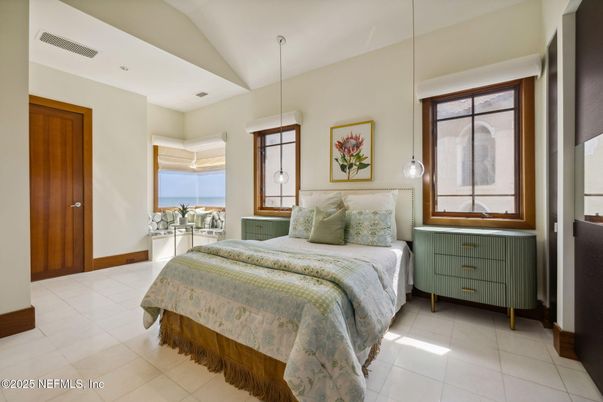 Bedroom, Interior, Pendant Lights, Water