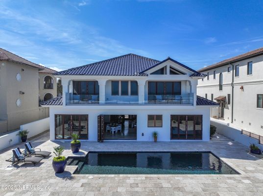 Exterior, Facade, Pool, Spanish Mediterranean