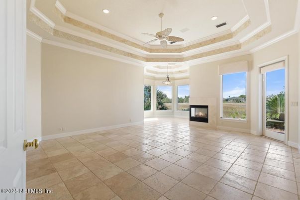 Empty room, Fireplace, Interior, Recessed Lighting