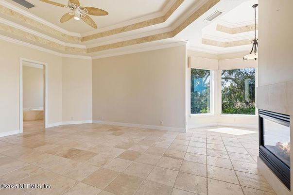 Empty room, Fireplace, Interior, Pendant Lights
