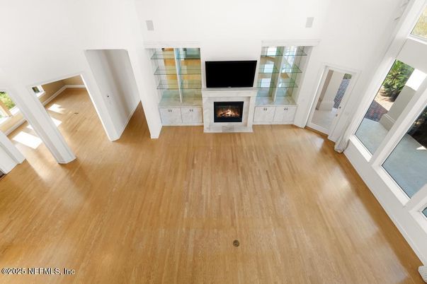 Empty room, Fireplace, Interior, Wood Texture Flooring