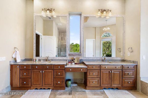 Bathroom, Chandelier, Dual Sink Vanities, Interior