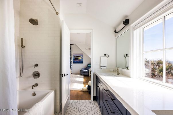 Bathroom, Dual Sink Vanities, Interior, Wood Texture Flooring