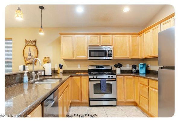 Interior, Kitchen, Pendant Lights, Recessed Lighting, Stainless Steel Appliances