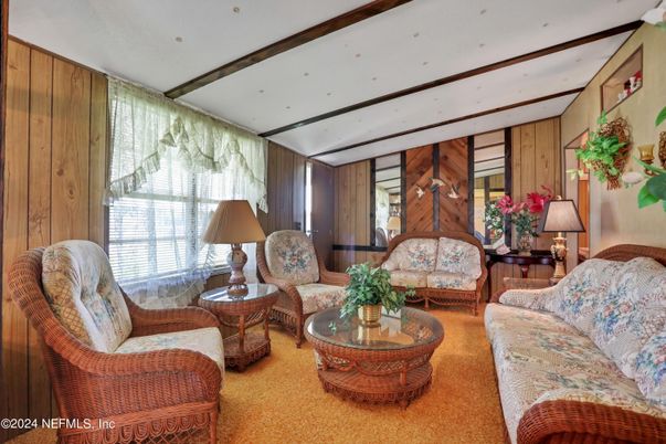 Interior, Living room, Wooden Beams