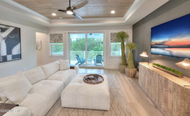 Interior, Living room, Recessed Lighting, Wooden Ceilings, Wood Texture Flooring
