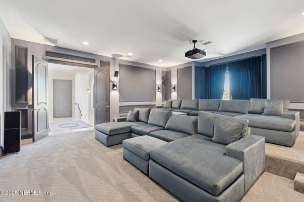 Interior, Projection Screen, Recessed Lighting, Theatre Room