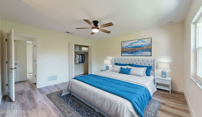 Bedroom, Interior, Wood Texture Flooring
