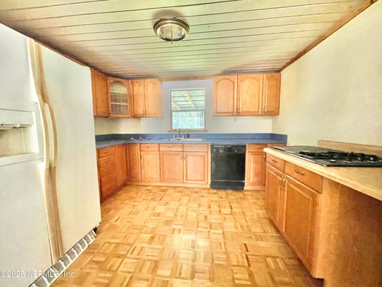 Interior, Kitchen, Wood Texture Flooring