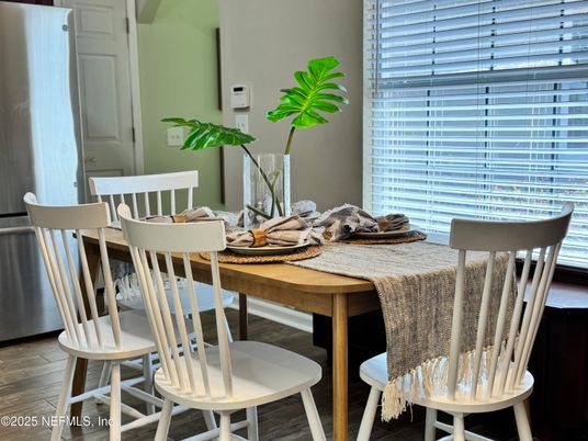 Dining room, Interior, Wood Texture Flooring