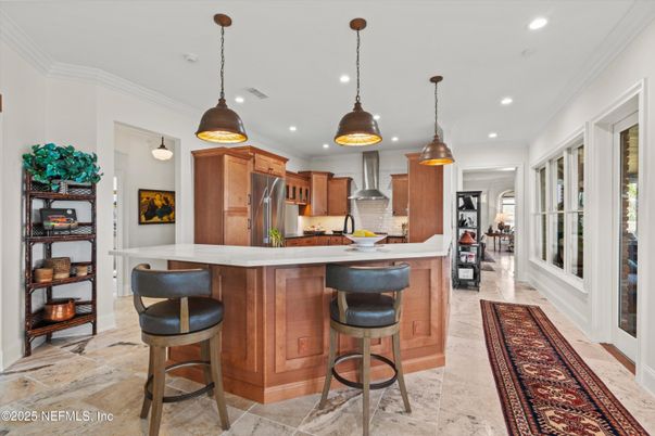 Interior, Kitchen, Pendant Lights, Recessed Lighting, Stainless Steel Appliances
