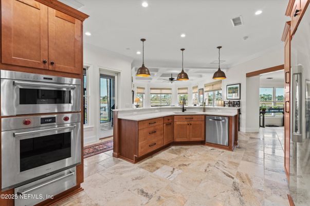 Interior, Kitchen, Pendant Lights, Recessed Lighting, Stainless Steel Appliances