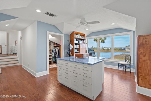 Interior, Kitchen, Recessed Lighting, Water, Wood Texture Flooring
