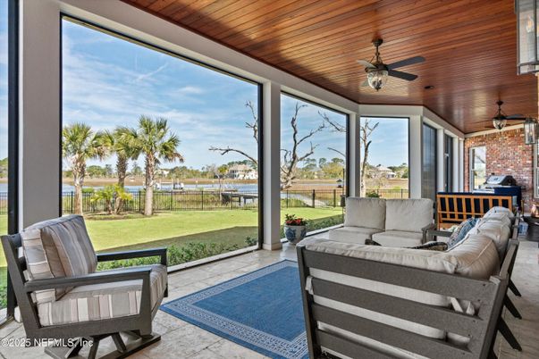 Interior, Stone Walls, Sun Room, Wooden Ceilings