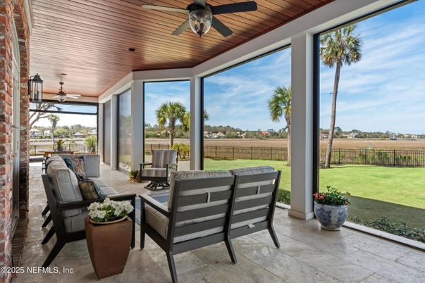 Interior, Stone Walls, Sun Room, Wooden Ceilings