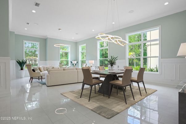 Dining room, Interior, Living room, Pendant Lights, Recessed Lighting